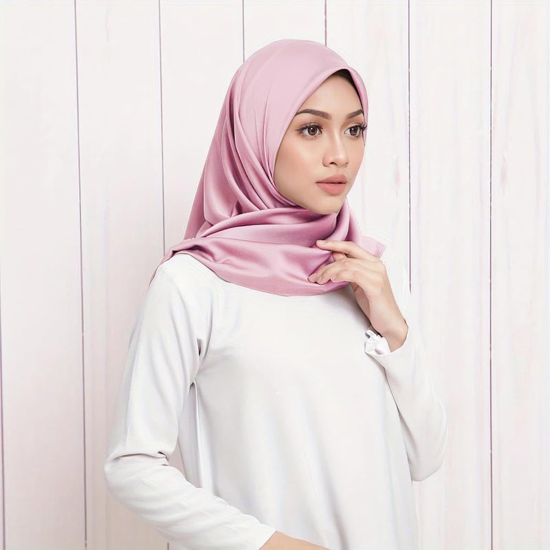 vimate 35" Square Silk Like Head Scarf - Women's Fashion Satin Scarf Bandana for Hair Wrapping at Night. - Image 5